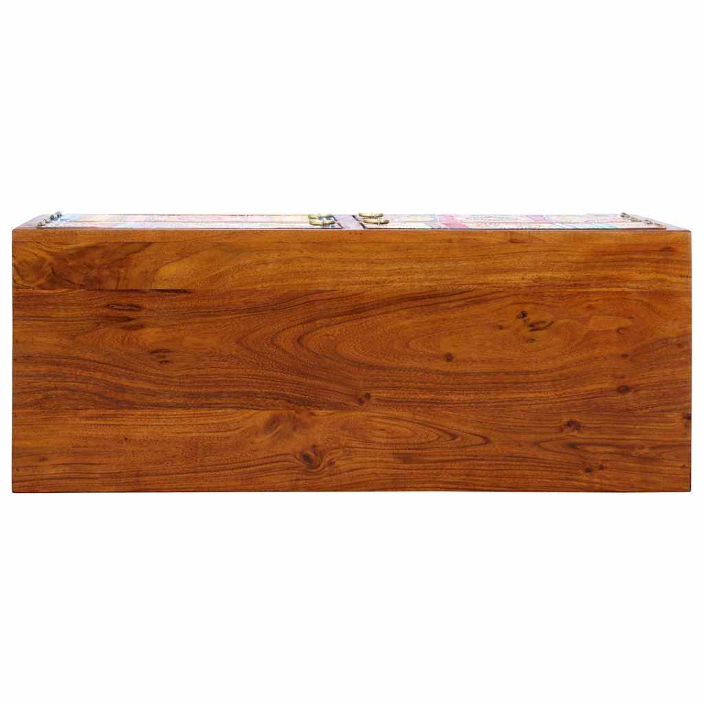 Skříň Na Obuv Hnědá 90 X 35 X 55 Cm Masivní Akátové Dřevo