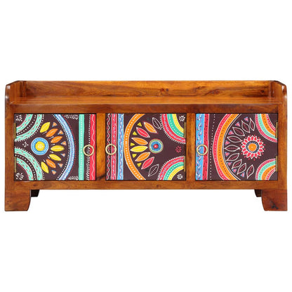Skříň Na Obuv Vícebarevný 90 X 35 X 40 Cm Masivní Akátové Dřevo