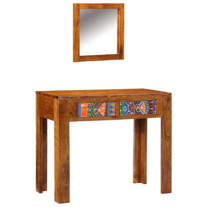 Kosmetický Stůl Hnědá 90 X 45 X 75 Cm Masivní Akátové Dřevo