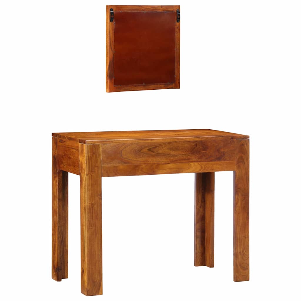 Kosmetický Stůl Hnědá 90 X 45 X 75 Cm Masivní Akátové Dřevo