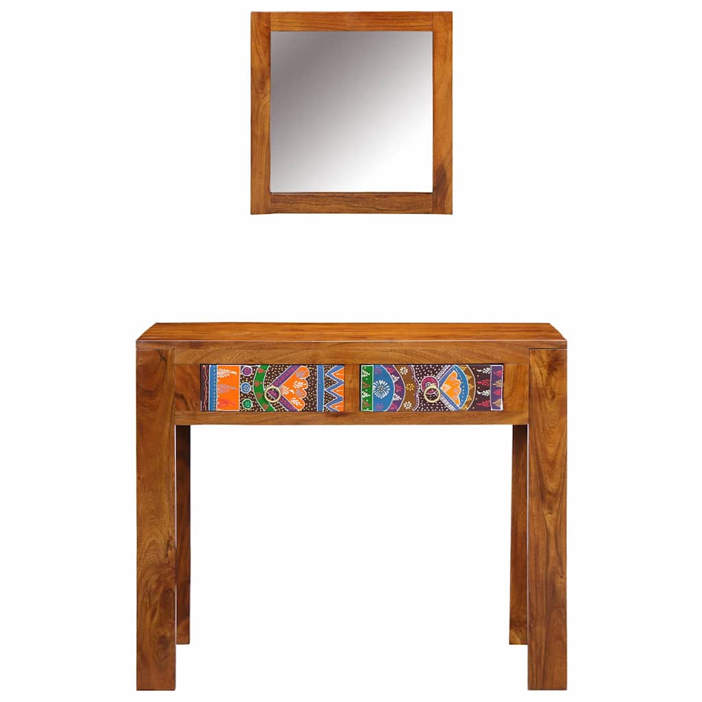 Kosmetický Stůl Hnědá 90 X 45 X 75 Cm Masivní Akátové Dřevo
