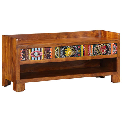 Lavička Na Boty Se Zásuvkou Medová Hnědá 100 X 35 X 45 Cm