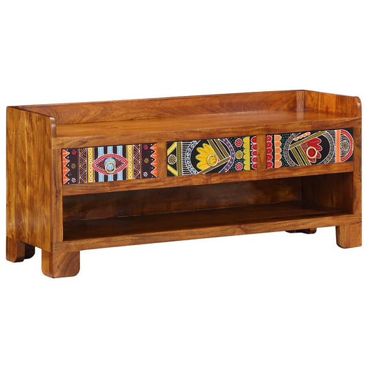 Lavička Na Boty Se Zásuvkou Medová Hnědá 100 X 35 X 45 Cm