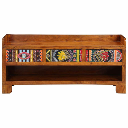 Lavička Na Boty Se Zásuvkou Medová Hnědá 100 X 35 X 45 Cm