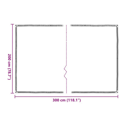 Čirá Plachta S Oky 2X3 M Polyethylen