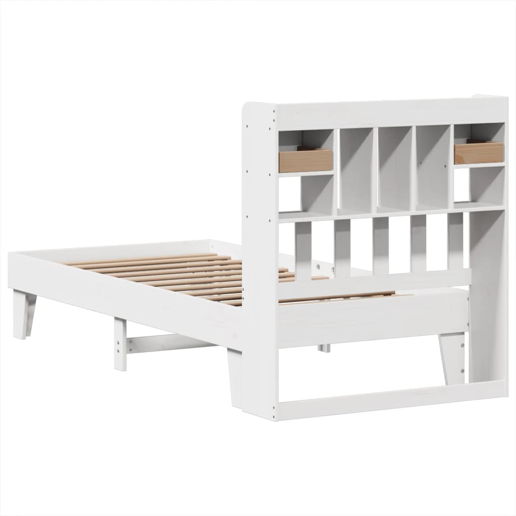 Postel Bez Matrace Bílá 90 X 200 Cm Masivní Borovice
