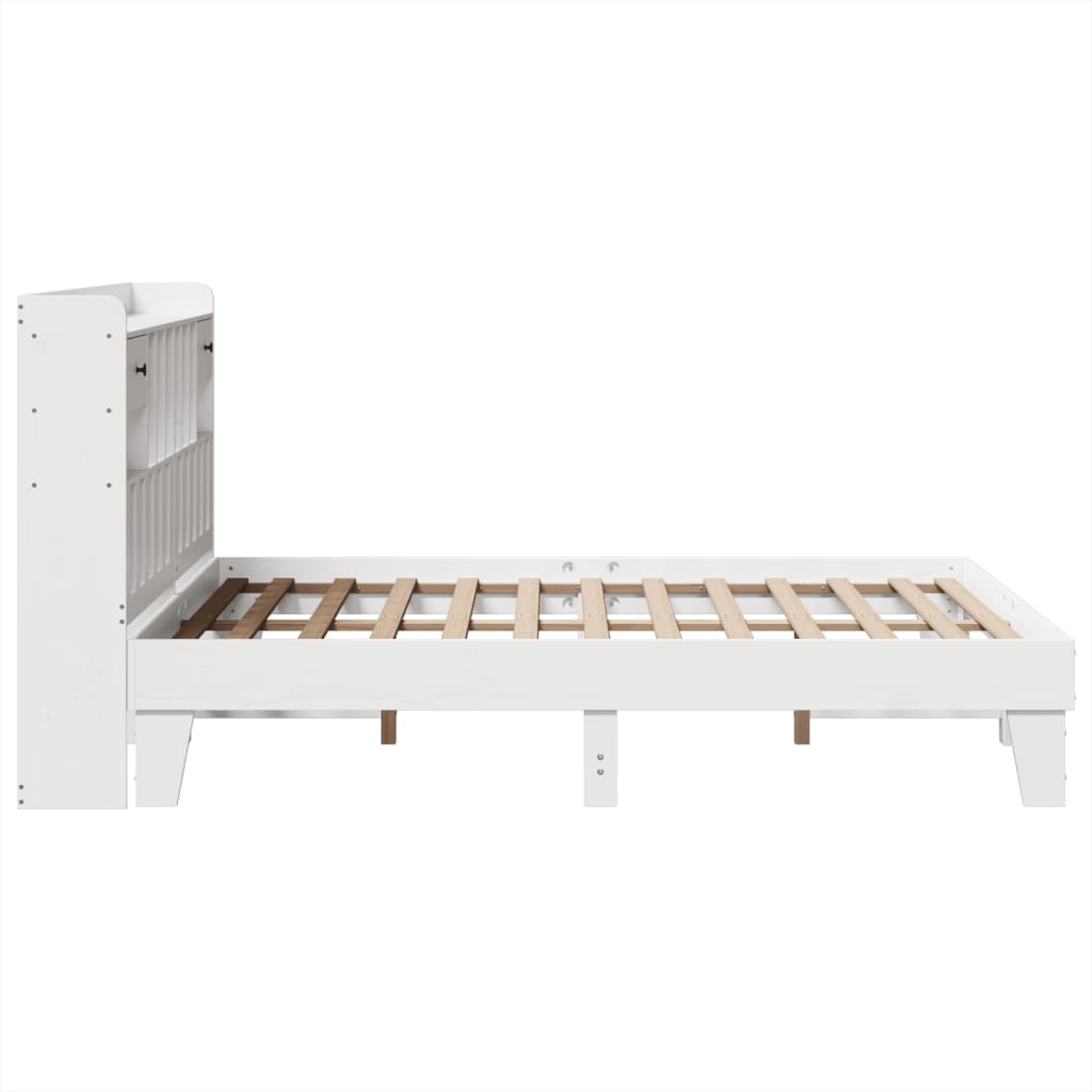 Postel Bez Matrace Bílá 140 X 190 Cm Masivní Borovice
