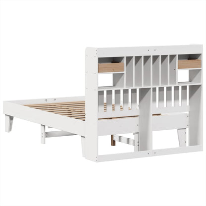 Postel Bez Matrace Bílá 135 X 190 Cm Masivní Borovice