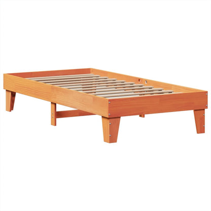 Postel Bez Matrace Voskově Hnědá 75 X 190 Cm Masivní Borovice
