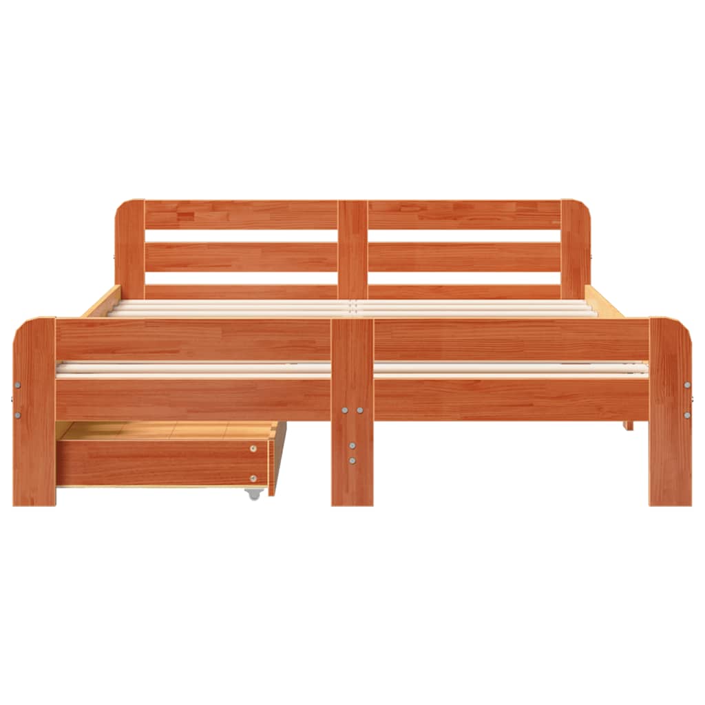 Postel Bez Matrace Masivní Borovice