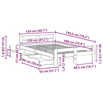 Postel Bez Matrace Masivní Borovice