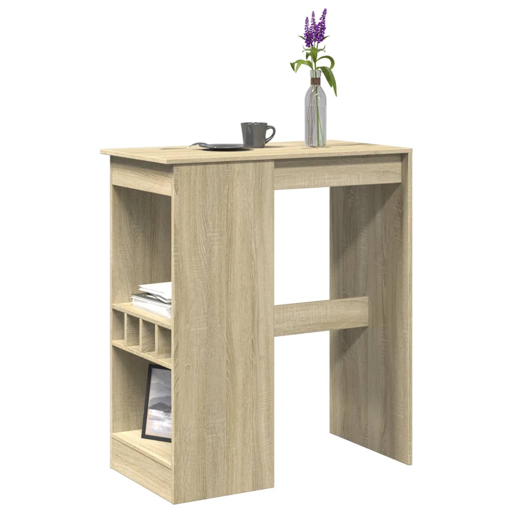 Barový Stůl S Regály 90 X 47,5 X 103,5 Cm Kompozit
