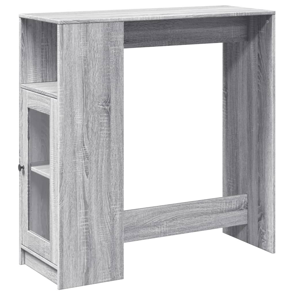 Barový Stůl S Regály Šedý Sonoma 101 X 40 X 103,5 Cm Kompozit