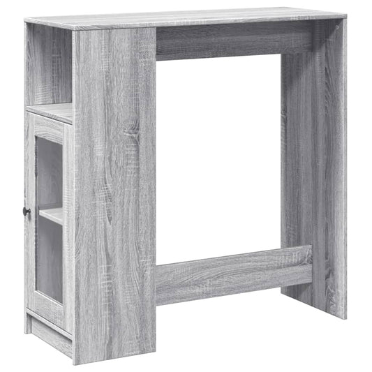 Barový Stůl S Regály Šedý Sonoma 101 X 40 X 103,5 Cm Kompozit