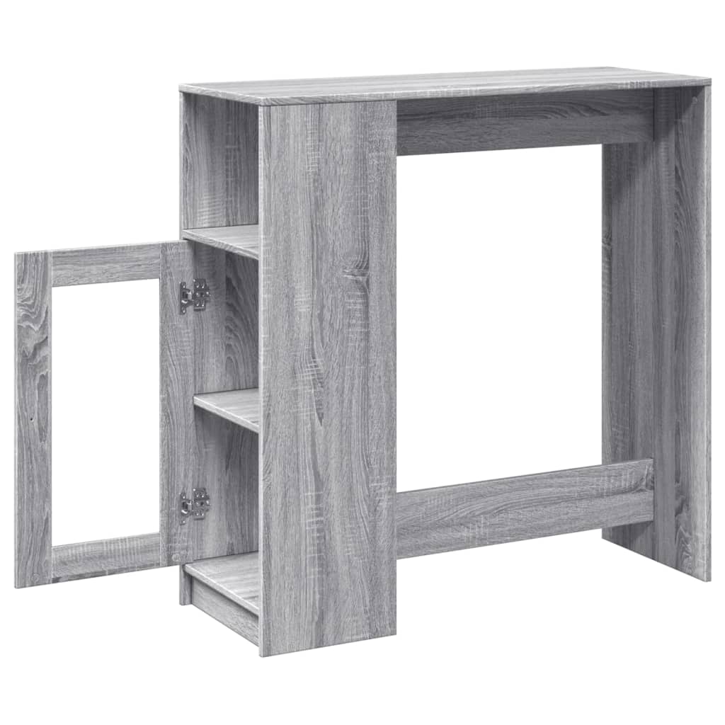 Barový Stůl S Regály Šedý Sonoma 101 X 40 X 103,5 Cm Kompozit