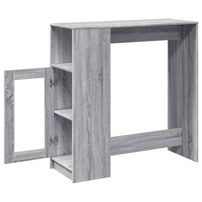 Barový Stůl S Regály Šedý Sonoma 101 X 40 X 103,5 Cm Kompozit