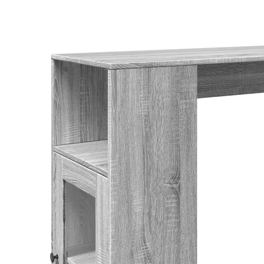 Barový Stůl S Regály Šedý Sonoma 101 X 40 X 103,5 Cm Kompozit