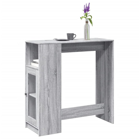 Barový Stůl S Regály Šedý Sonoma 101 X 40 X 103,5 Cm Kompozit