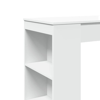 Barový Stůl S Regály Bílý 95 X 47 X 103,5 Cm Kompozitní Dřevo