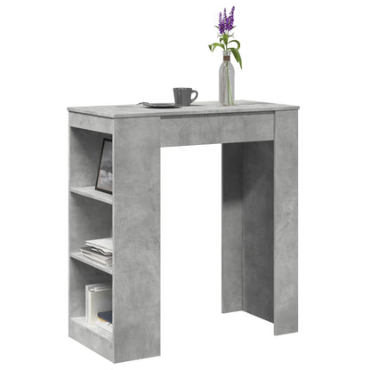 Barový Stůl S Regály Bílý 95 X 47 X 103,5 Cm Kompozitní Dřevo