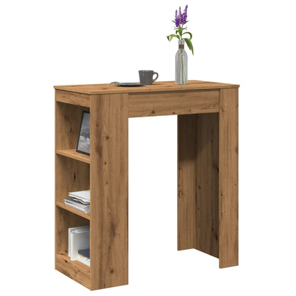 Barový Stůl S Regály Bílý 95 X 47 X 103,5 Cm Kompozitní Dřevo