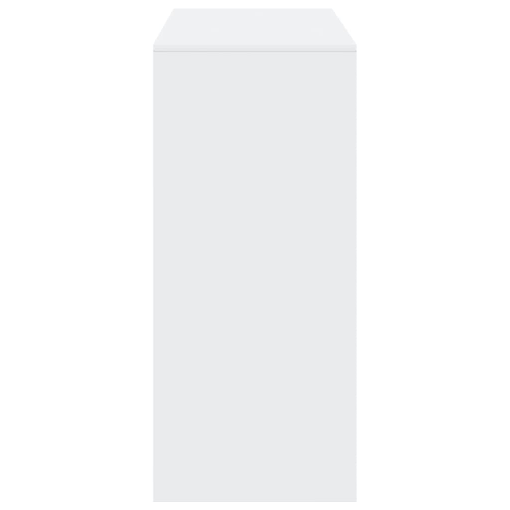 Barový Stůl S Policí Bílý 124 X 46 X 103,5 Cm Kompozitní Dřevo