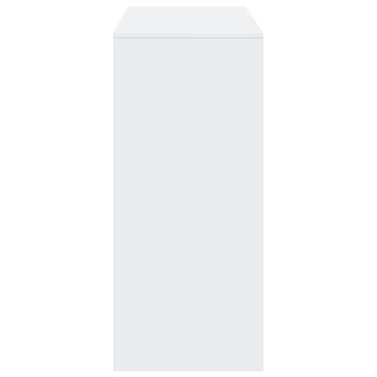 Barový Stůl S Policí Bílý 124 X 46 X 103,5 Cm Kompozitní Dřevo