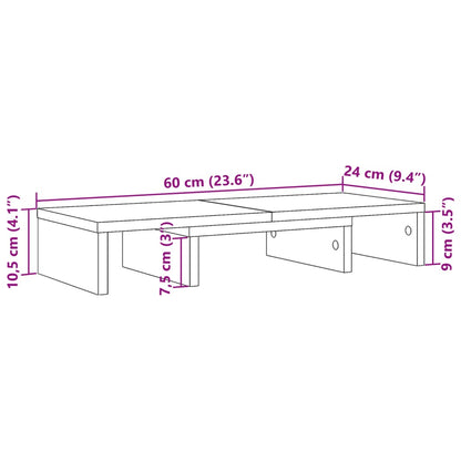 Stojan Na Monitor 60 X 24 X 10,5 Cm Kompozitní Dřevo