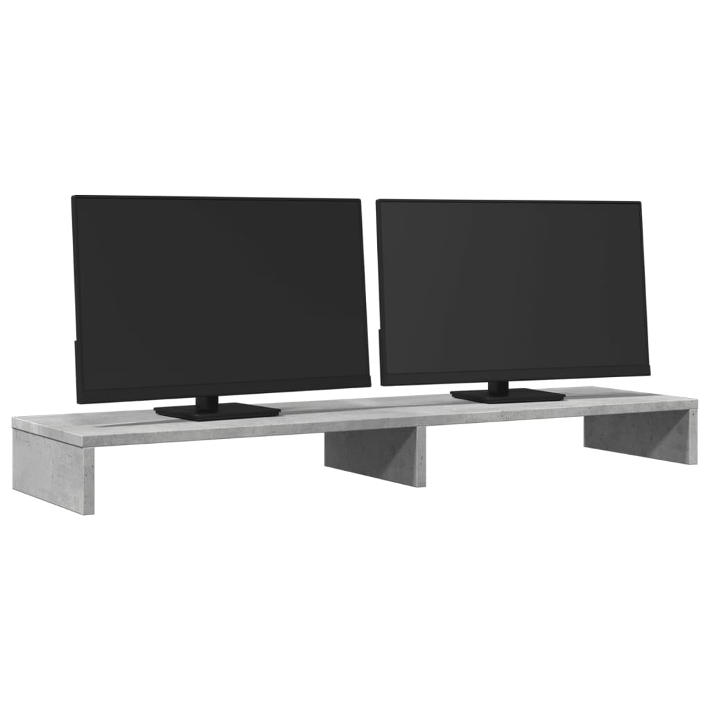 Stojan Na Monitor Betonově Šedý 100X27X10 Cm Kompozitní Dřevo