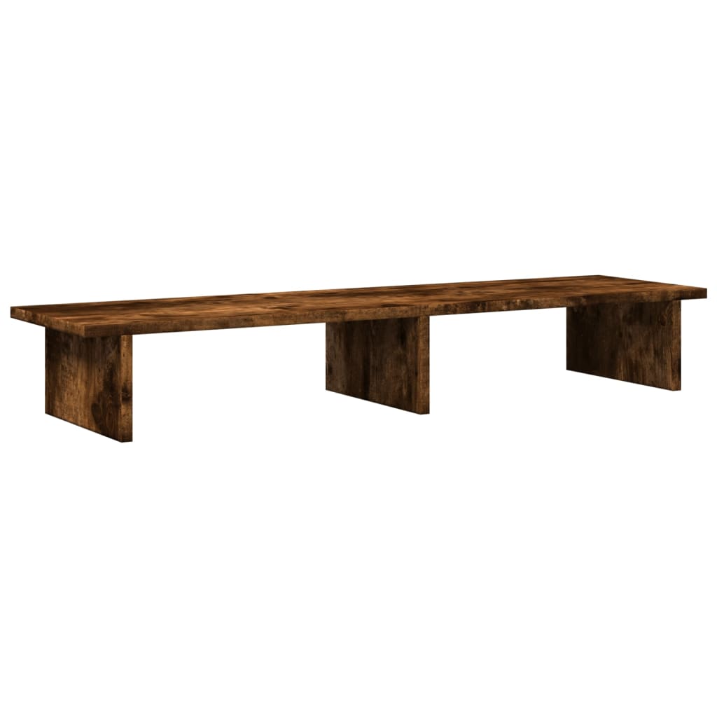Stojan Na Monitor Kouřový Dub 100 X 27 X 15 Cm Kompozitní Dřevo