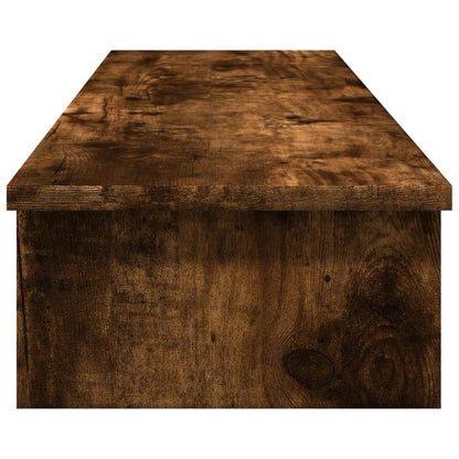 Stojan Na Monitor Kouřový Dub 100 X 27 X 15 Cm Kompozitní Dřevo