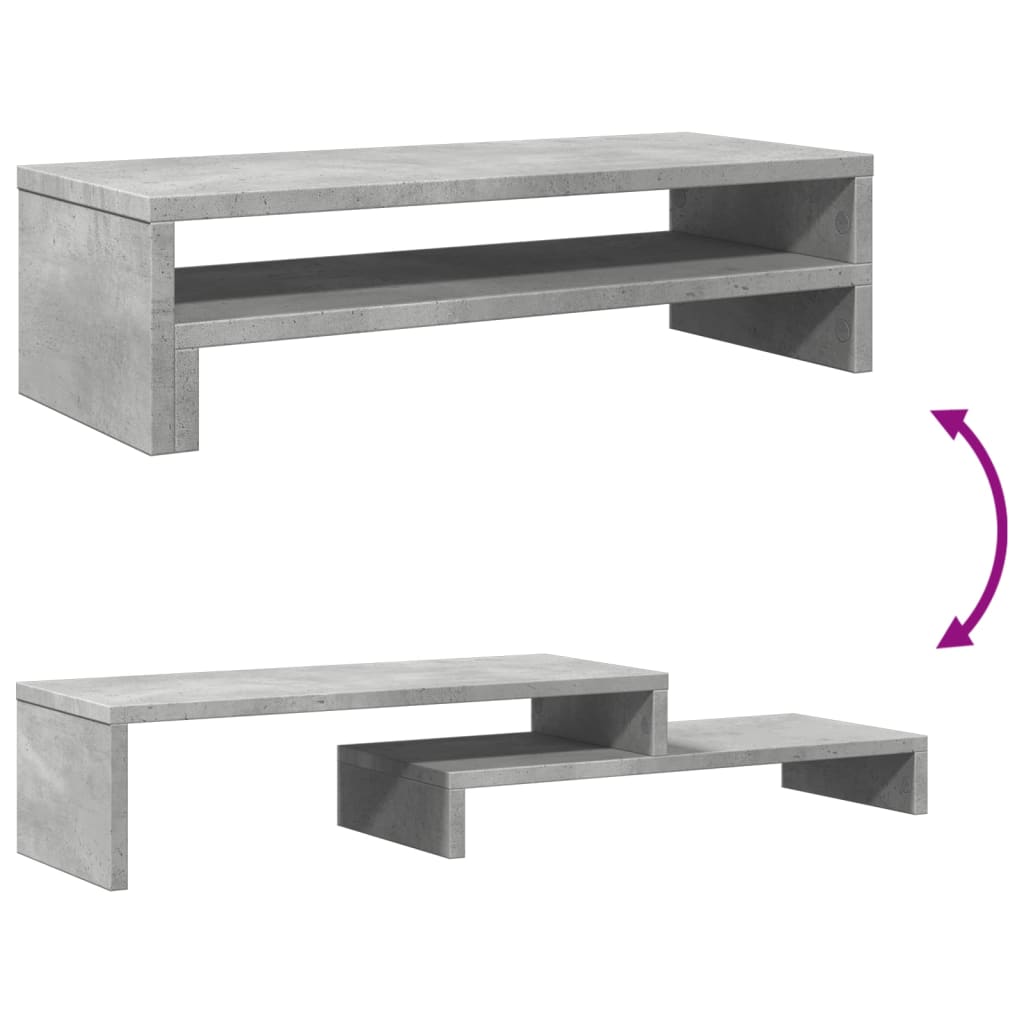 Stojan Na Monitor Betonově Šedý 54X22X15 Cm Kompozitní Dřevo