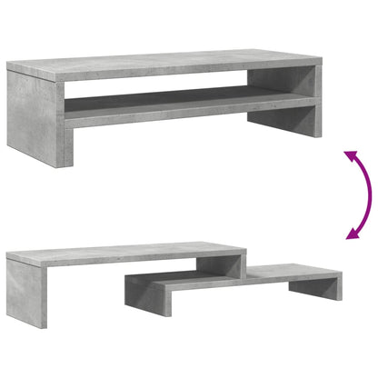 Stojan Na Monitor Betonově Šedý 54X22X15 Cm Kompozitní Dřevo