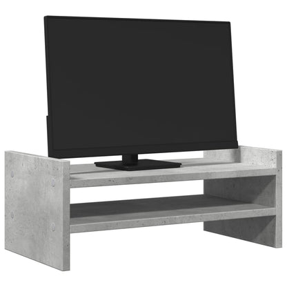 Stojan Na Monitor Betonově Šedý Kompozitní Dřevo