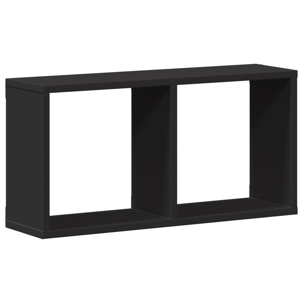 Nástěnná Skříňka 60 X 16 X 30 Cm Černá Kompozitní Dřevo