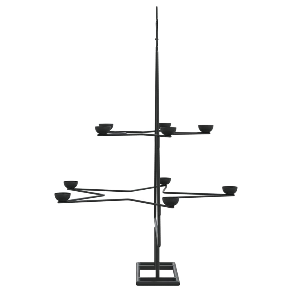 Kovový Vánoční Stromeček Pro Dekorace Černý 75 Cm