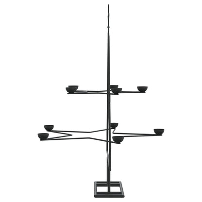 Kovový Vánoční Stromeček Pro Dekorace Černý 75 Cm