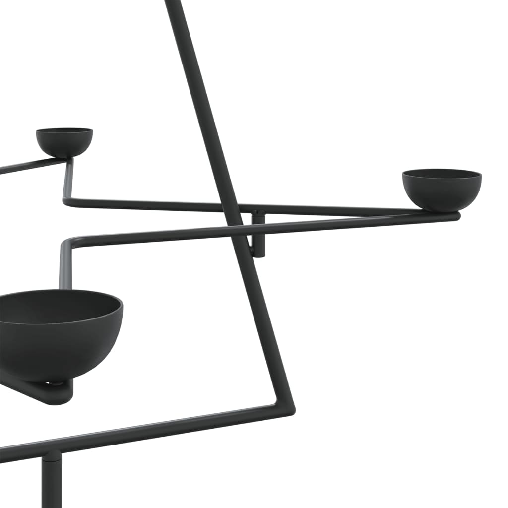 Kovový Vánoční Stromeček Pro Dekorace Černý