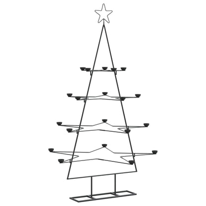 Kovový Vánoční Stromeček Pro Dekorace Černý 140 Cm