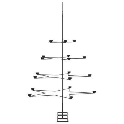 Kovový Vánoční Stromeček Pro Dekorace Černý 140 Cm