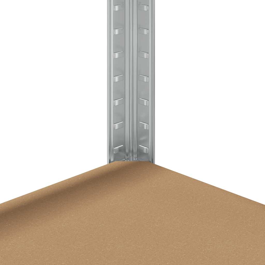 5Patrové Úložné Regály 3 Ks Stříbrné Ocel A Kompozitní Dřevo Stříbrná