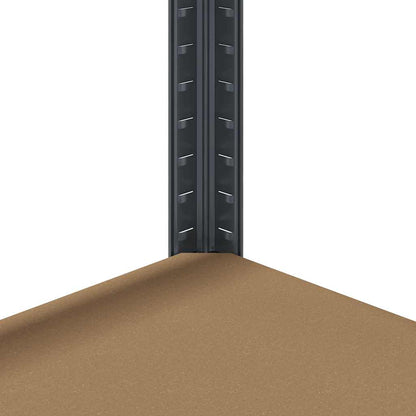 5Patrové Úložné Regály 2 Ks Antracitové Ocel A Kompozitní Dřevo Antracitová