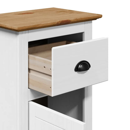 Koupelnová Skříňka &quot;Bodo&quot; Bílý A Hnědá 44X30X90 Cm