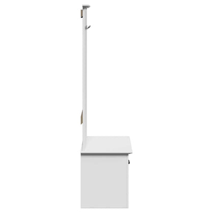 Předsíňová Skříň S Háčky "Bodo" Bílý 50X40X157 Cm