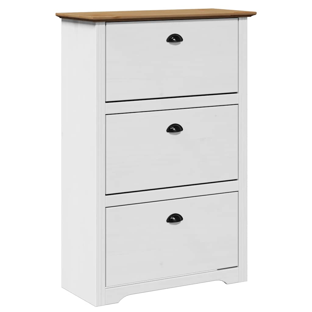 Botník "Bodo" Bílý A Hnědá 80X35X118 Cm