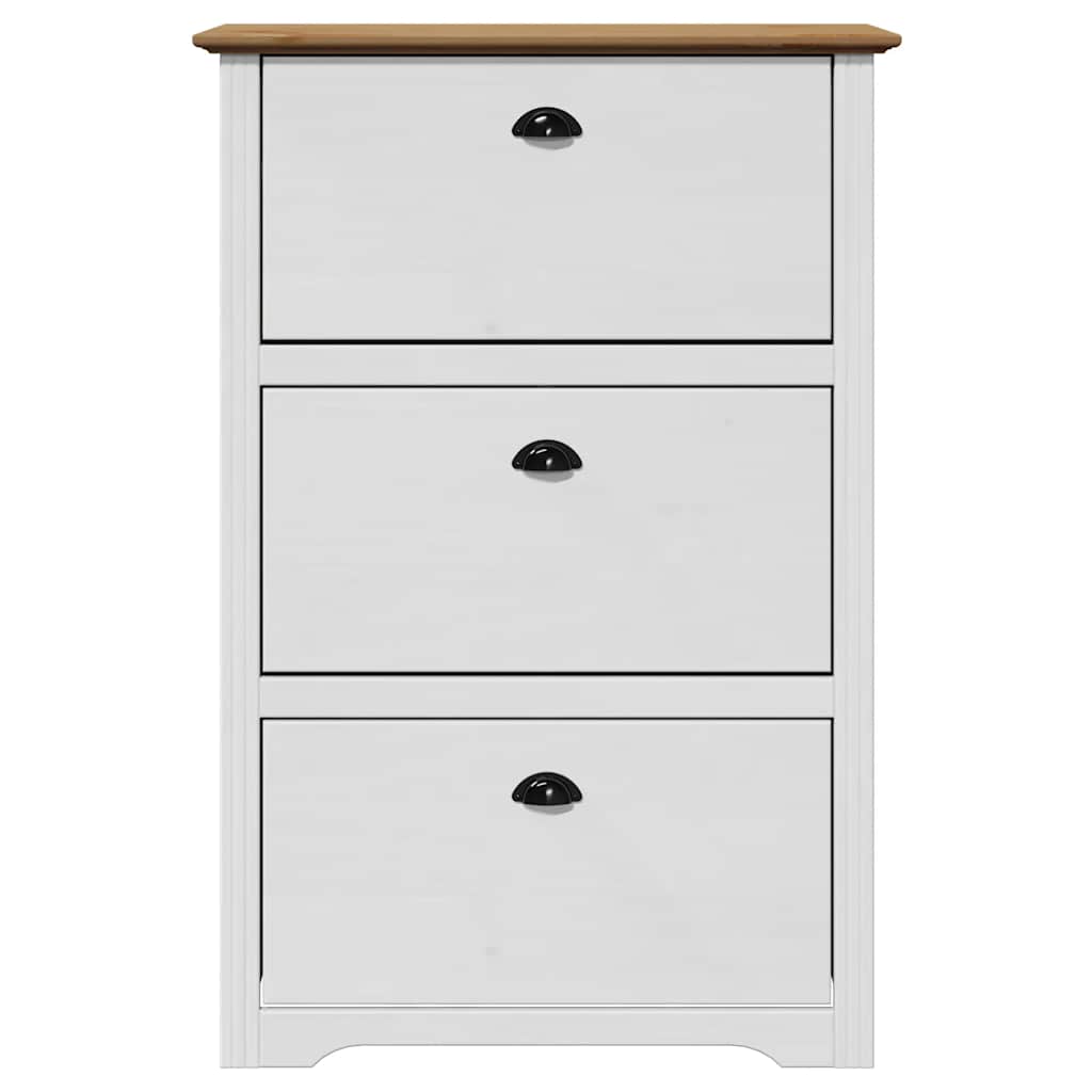 Botník "Bodo" Bílý A Hnědá 80X35X118 Cm