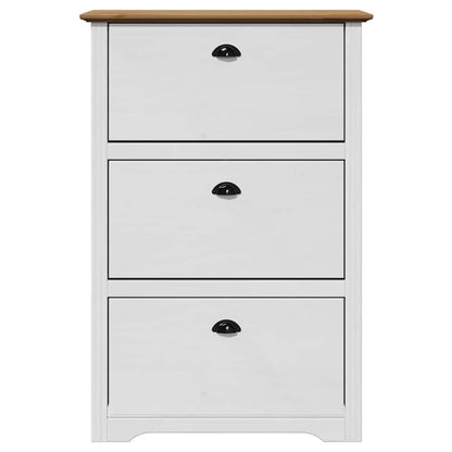 Botník "Bodo" Bílý A Hnědá 80X35X118 Cm