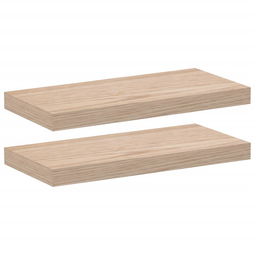 Plovoucí Police 2 Ks 50 X 23,5 X 4 Cm Kompozitní Dřevo