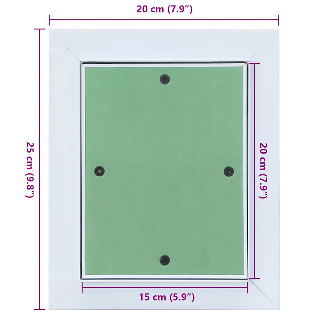 Přístupový Panel Zelená A Stříbrná 20 X 25 Cm