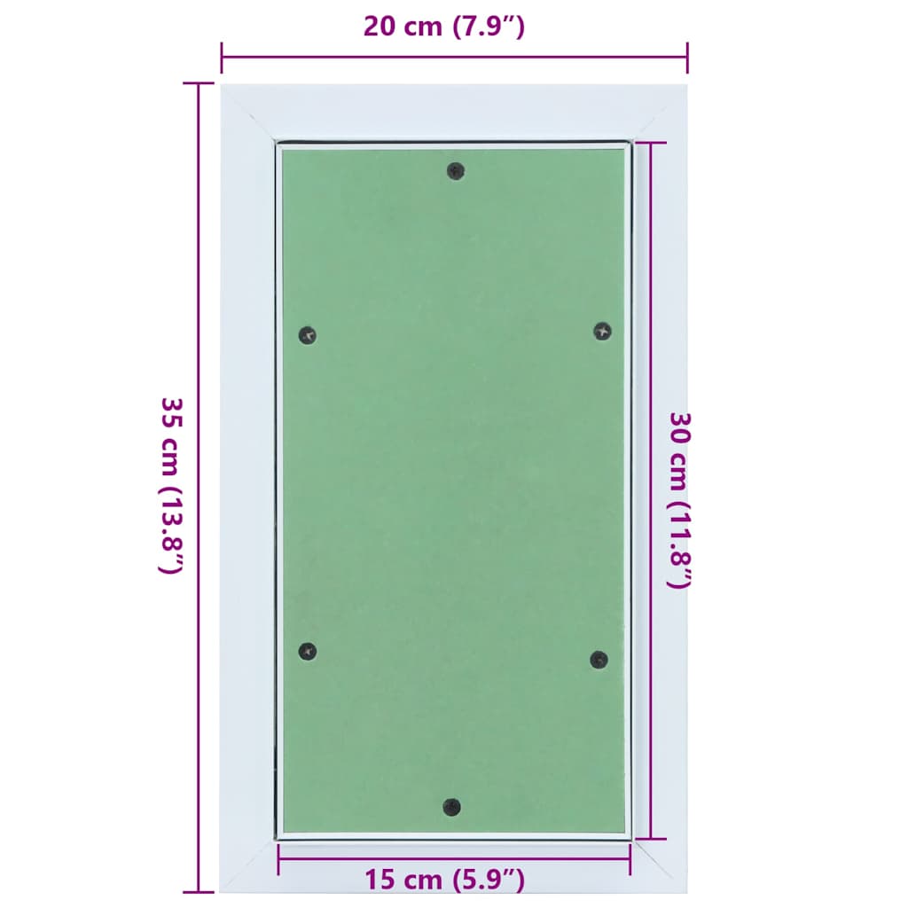 Přístupový Panel Zelená A Stříbrná 20 X 35 Cm